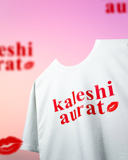 WHITE KALESHI AURAT T-SHIRT
